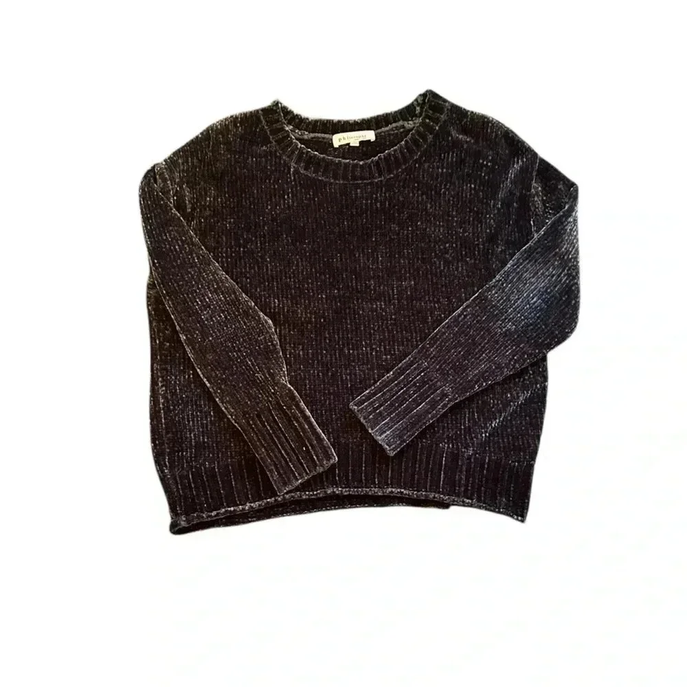 Super Soft Chenille Crew Neck Philosophy Sweater Size L